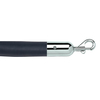 Queue Solutions 6' Naugahyde Stanchion Rope, 1.5" diameter, Blue, Black Snap Ends 225BL6-SESLBK